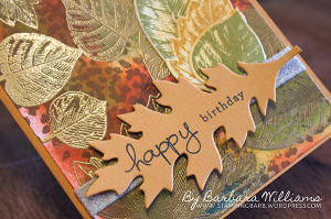 Barbara Williams Yellow Leafs embossing shot