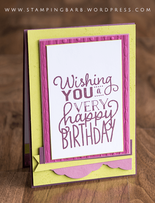 Stampin'Up! Demonstrator Barbara Williams | Birthday Card 