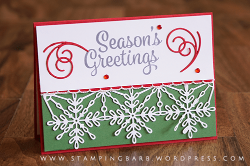 By Barbara Williams | Snowflake Sentiments Bundle by Stampin' Up!